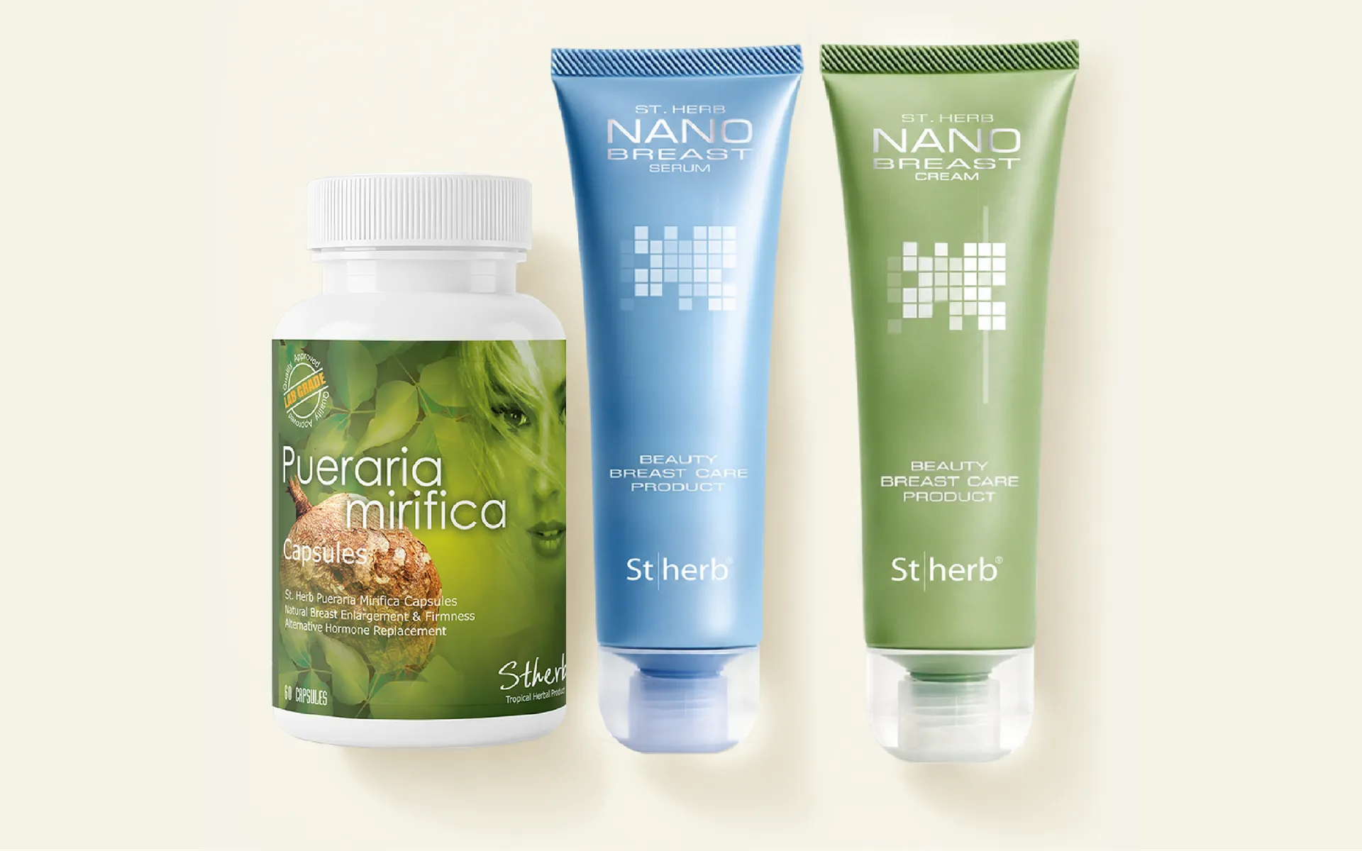 Intensive Ritual: Pueraria mirifica capsules, Nano breast serum and Nano breast cream